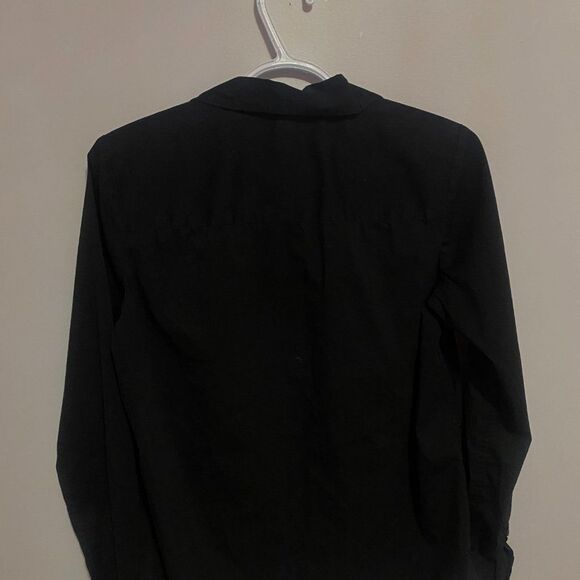 Basic Black‎ Button Down Long Sleeve Blouse Shirt Top Women's Size Small 6 - Picture 7 of 7